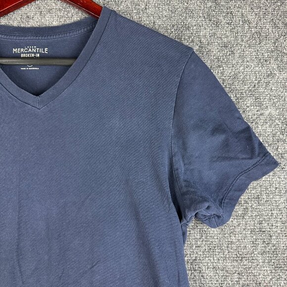 J Crew Mercantile Tee Shirt Mens Small Broken In Short Sleeve Navy Blue Cotton - Picture 2 of 5